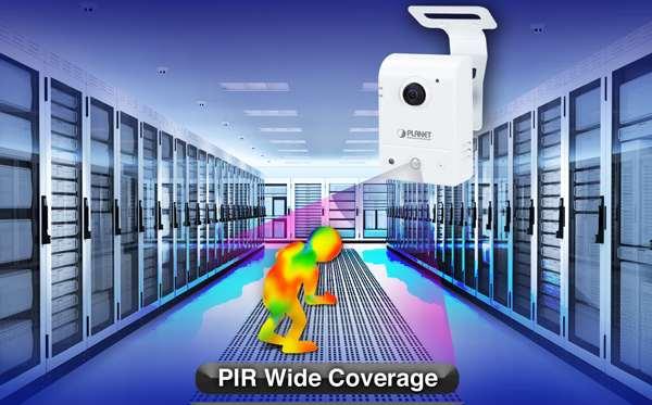 Product Features PIR Efficient Event Management The ICA-W8100 series are designed with a built-in PIR