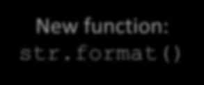 Example 7: Example 8: formatting output New function: str.