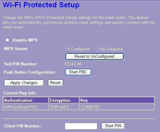 3.4.6 WPS Settings The primary goal of Wi-Fi Protected Setup (Wi-Fi Simple Configuration) is to simplify the security setup and management of Wi-Fi networks.