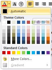 Use accessible text color Here are some ideas to consider: Ensure that text displays well by using the Automatic setting for font colors.