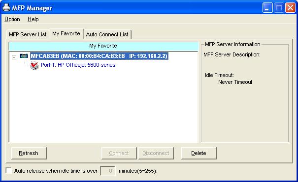 My Favorite List My Favorite List The My Favorite List will list your favorite MFP Servers.