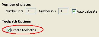 Calculate all Badges and associated Toolpaths If toolpaths have previously been calculated for the vectors in the Master Template, the option to automatically