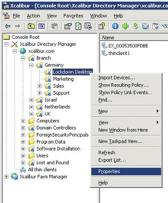 12.1 Create a New Xcalibur Policy 1. Select Object - Go to Xcalibur Directory Manager \ Xcalibur.