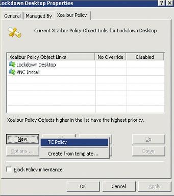 4. Create new Policy - Click on New \ TC Policy and