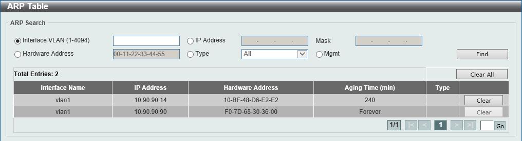 IP Address Hardware Address Enter the IP address that will be associated with the MAC address here. Enter the MAC address that will be associated with the IP address here.
