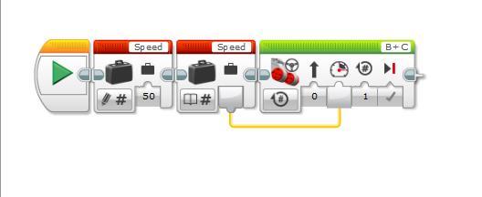 Use Variable to Control Speed Set the initial value of the Speed variable Use a Data Wire to Connect the Speed variable to the speed