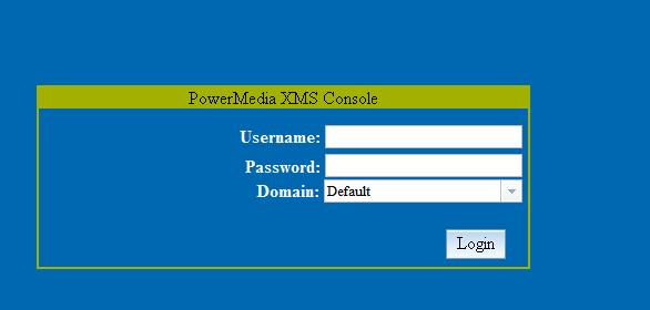 Dialogic PowerMedia Extended Media Server (XMS) Installation and Configuration Guide The Login page appears. 2. Enter superadmin for the Username and admin for the Password.