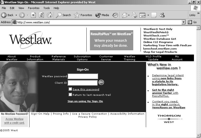 Westlaw Quick Reference Guide Researching with westlaw.com When you research with westlaw.