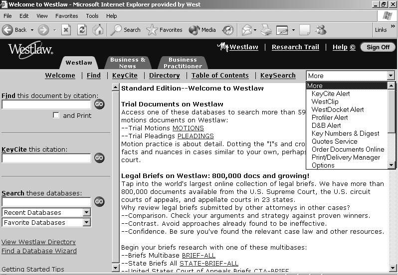 com, such as enhanced statutes research, KeySearch, and ResultsPlus. Starting a Westlaw Session Follow these steps to access Westlaw via westlaw.com:. Access www.westlaw.com using your Web browser.