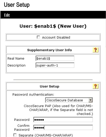 Configuring the RADIUS server Add the usernames and passwords for user privilege level switching authentication, as shown in Table 56 and Figure 163.