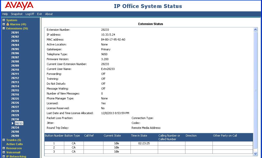 7. Verification Steps This section provides the tests that can be performed to verify proper configuration of IP Office and PoLRE. 7.1.