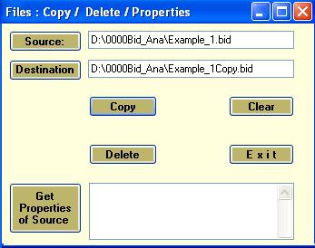 Indicate Source & Destination File for Copying & Indicate only Source File for Deleting all Bid
