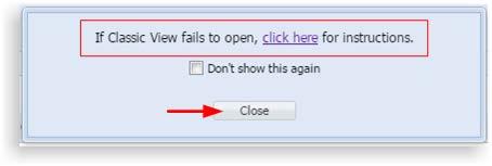 If one of the required ClickOnce extensions is not installed and/or enabled, a message opens. 4.