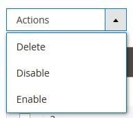 a. Select the required profiles. b. Click the Arrow button next to the Actions field. The Actions list appear as shown in the following figure: c. Click the Enable option.