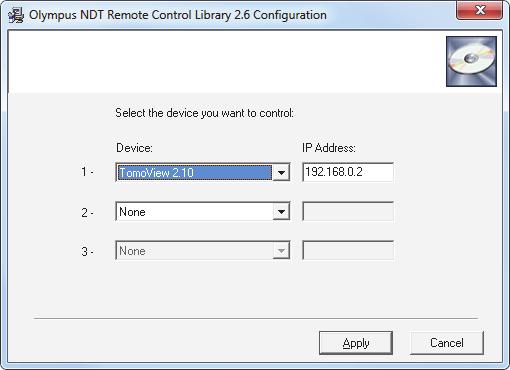 Figure 3-16 Configuring the Configuration Manager to TomoView 2.10 3.