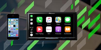 Apple CarPlay via a wireless connection takes the things you want to do with your iphone while driving and puts them right on the receiver s display