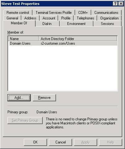 Appendix 4: Configuring groups in Active Directory 5. Click Add. 6. Enter part or all of the group name to which this user is to become a member.