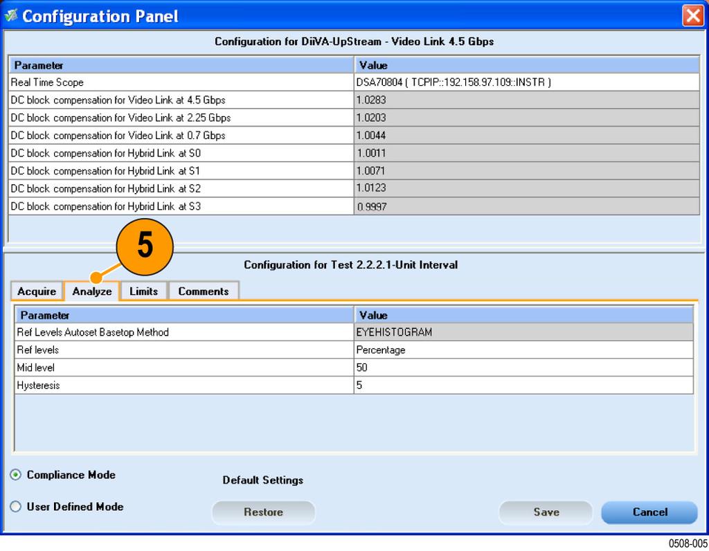 Click the Acquire tab to view parameters related to acquisition. NOTE.