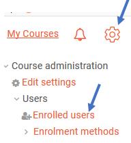 COURSE MANAGEMENT Features in the administration block allow instructors to manage course settings, create groups, view the course gradebook, assign roles, import contents, etc.