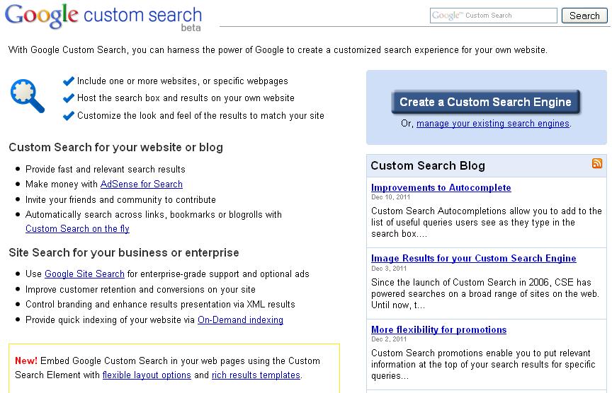 Customize the look and feel of the results to match your site (See fig.