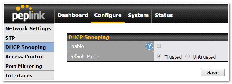 When DHCP snooping is enabled all ports are either configured to be trusted