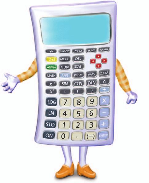 6. The area, A, of a circle is related to the radius, r, by the equation A = pr. Enter this formula into your calculator.