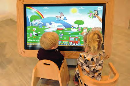 multi-touchscreen encourages group play and learning.
