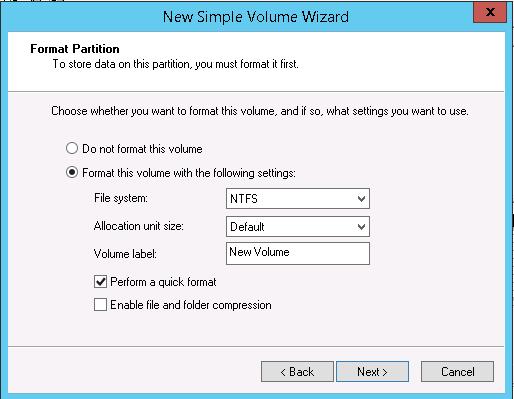 Figure 9-22: New Simple Volume Wizard Assign Drive Letter or Path 8.