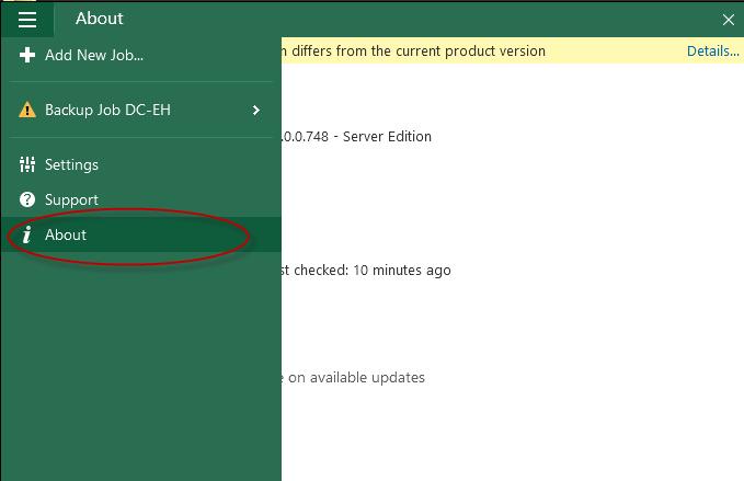 Configuration Note 3. Installing Veeam Agent and VBR 3.2 Installing the license for Veeam Agent 1.