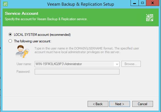 Configuration Note 3. Installing Veeam Agent and VBR 11.