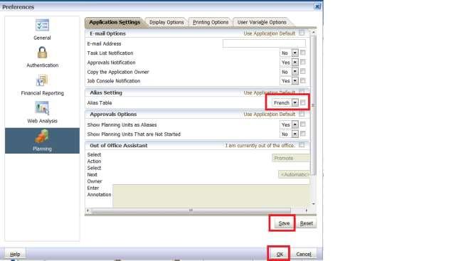 3.4.3 Set Language in Planning To set the Language in Planning, go to File Preferences.