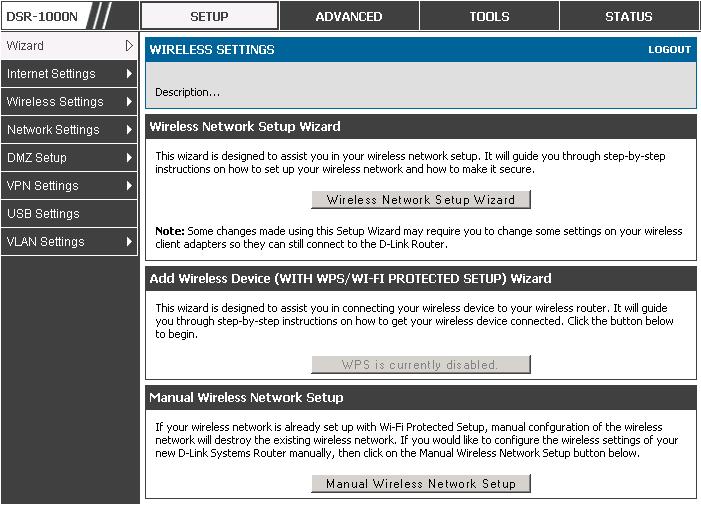 User Manual Wi-Fi network on your LAN and allow supported 802.11 clients to connect to the configured Access Point. Figure 26: Wireless Network Setup Wizards 4.1.1 Wireless Network Setup Wizard This wizard provides a step-by-step guide to create and secure a new access point on the router.