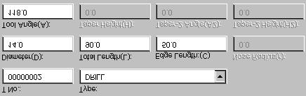 9. MILLING ANIMATION FUNCTION (OPTION) B-62994EN/01 3. Modify tool data. When the T code is changed, the tool is registered as a new tool having a specified T code. 4. Press the soft key.