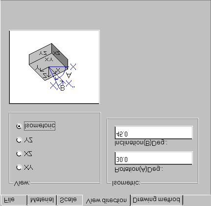 the drawing screen in the workpiece coordinate system.