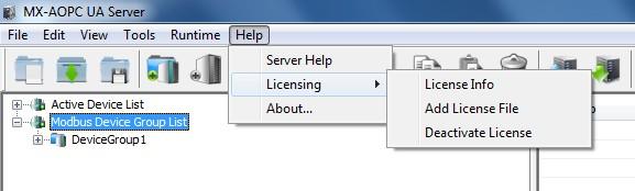 Configuration Console Licensing License Info: Displays the server s User Code, License Status, and the Time Remaining on the license.