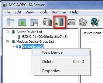 Device Management Modbus Devices In this section we explain how to use the configuration console to add, edit, delete, and move Modbus devices.