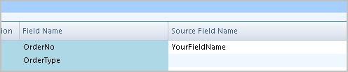 For example, the source file has a field called YourFieldName which is mapped