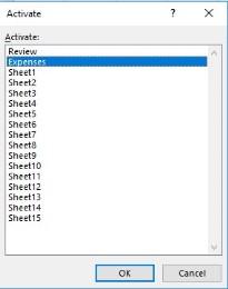 SELECT WORKSHEETS To select a worksheet: Click a visible sheet tab.