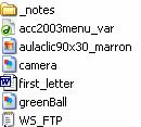 Windows Explorer Views Icons: The files are represented with an icon smaller than a tile.