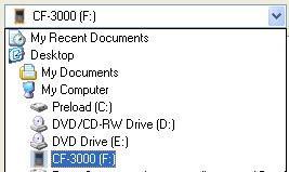 12. Select the Save in: dropdown menu. a. Double click on the CF3000 drive.