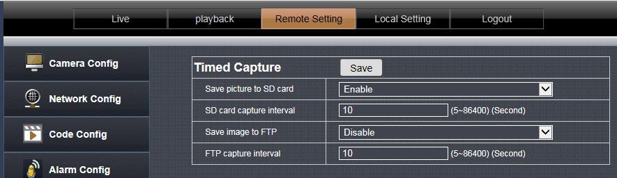 Tick Save Picture on the SD card, the snap pictures will