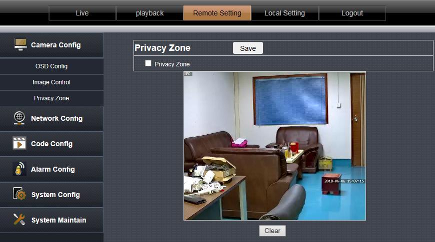 3,Video shade Click on the checkbox in front of "Privacy Zone" to enable it.