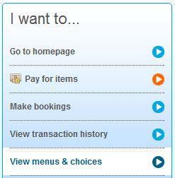 View menus & choices Go to View menus & choices in the I want to area to the left of your