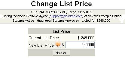 Listing/Selling Members Listing Maintenance 7 You can change the listing/selling members by clicking the Listing/Selling Members link on the Change Listing screen.