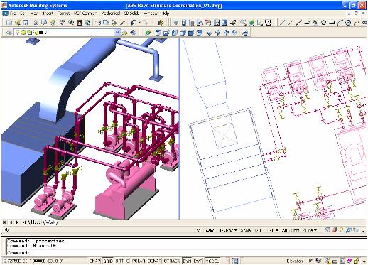Exporting Autodesk Building Systems Designs to Revit Structure The first step in linking an Autodesk Building Systems MEP design to a Revit Structure project is to use the Export to AutoCAD