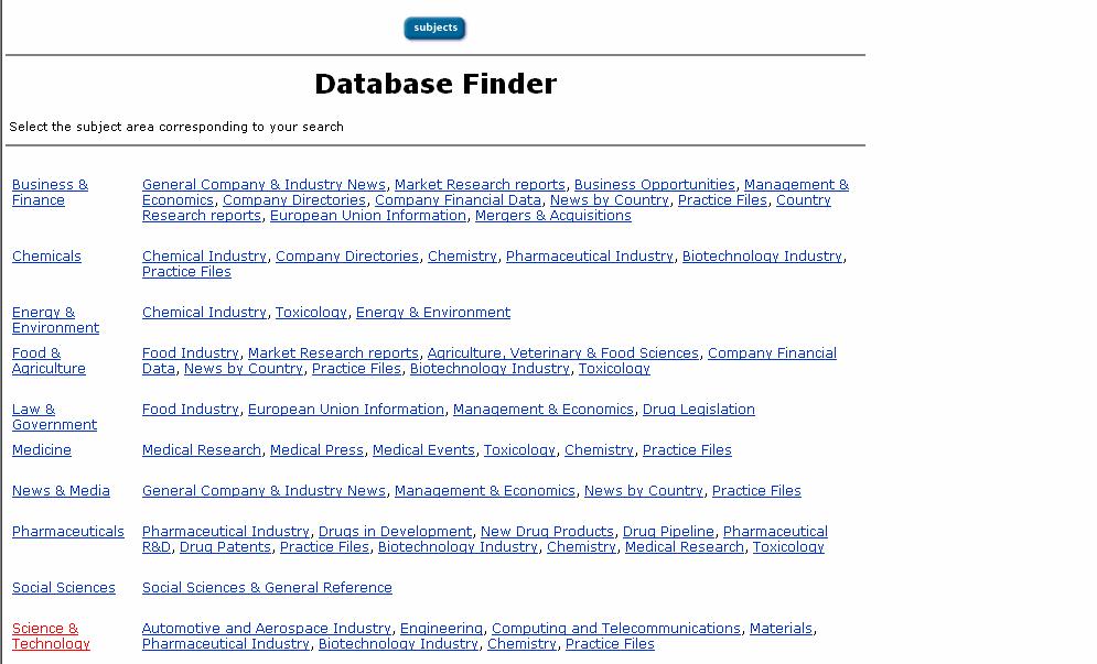 Search Example 2 Looking for articles on Chromatography Syntax Use the Cross-Search facility in the traditional database aggregator