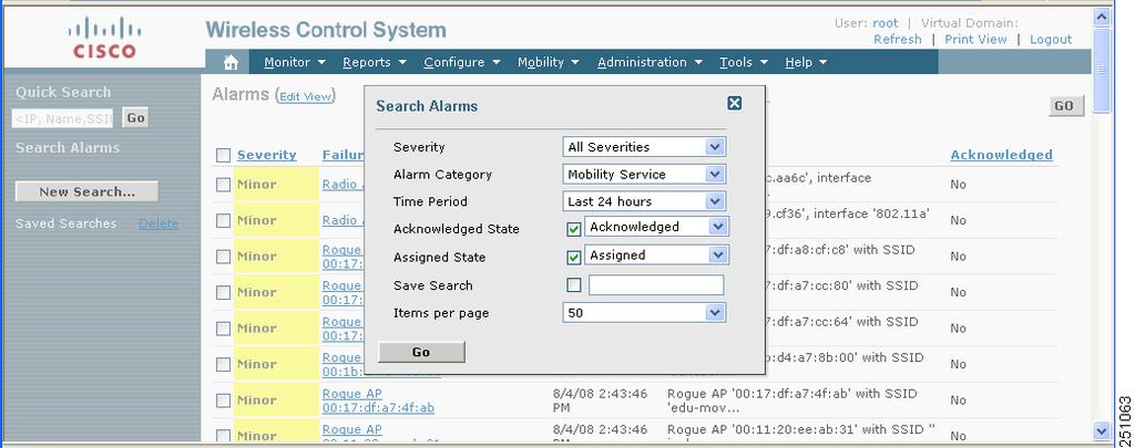 Working with Alarms Working with Alarms This section describes how to view, assign, and clear alarms and events on location servers using Cisco WCS.