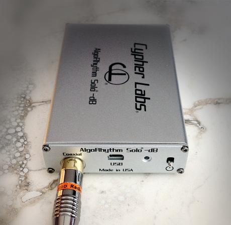 Alternately, connect a 4 pin balanced male-to-male cable to the AlgoRhythm Solo db analog line-level output to the corresponding analog input on your headphone amplifier or other analog input device.