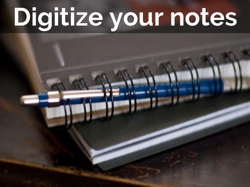 We all take notes to structure our thoughts and to remember important things. Pen and paper feel good and it seems to be the fastest way to take notes.
