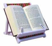 Holds most sizes of books; adjustable angle and pegs to hold pages in place. Folds flat for storage. Item #247 $16.